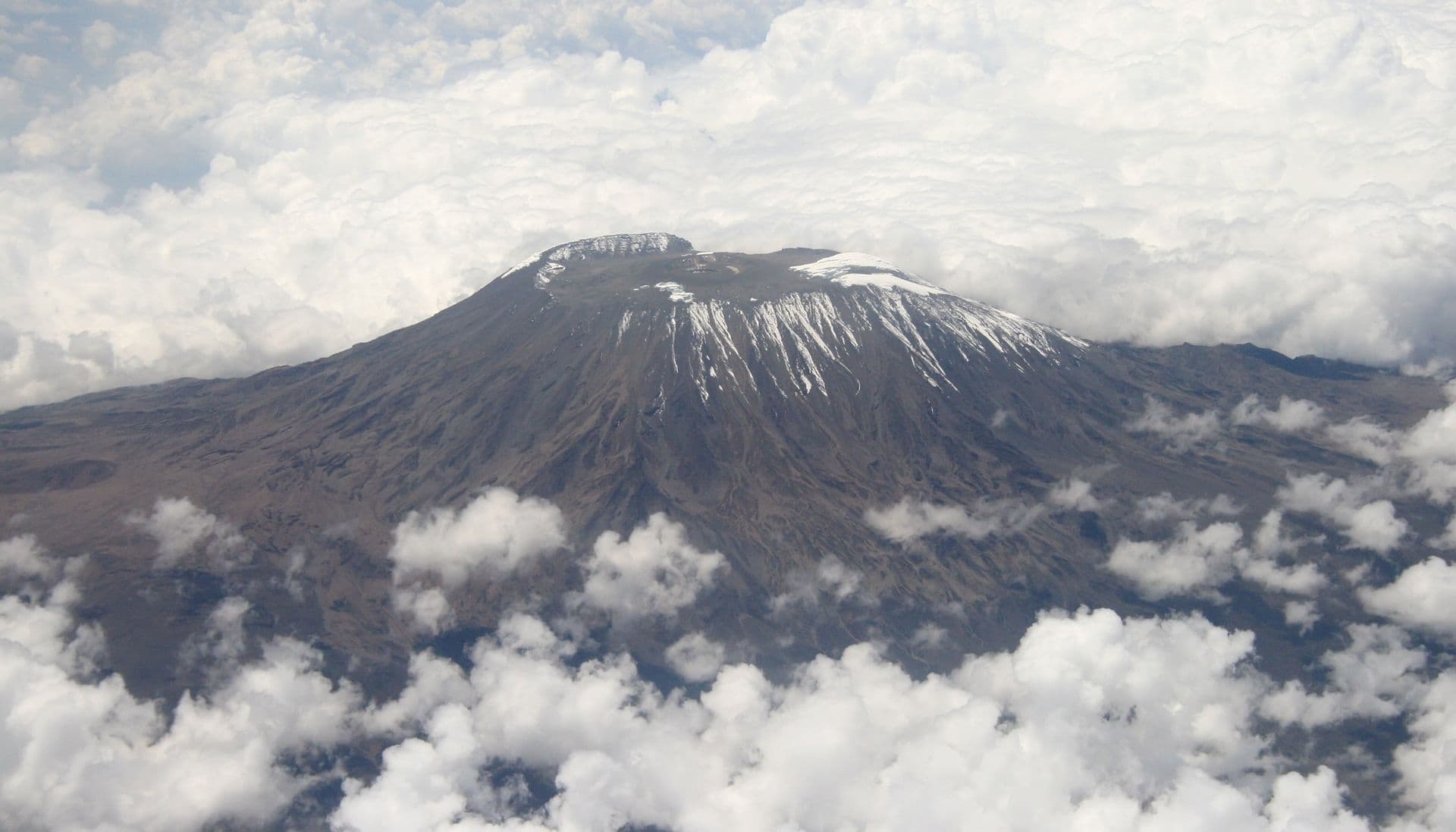 Mount Kilimanjaro snow cap at sunrise